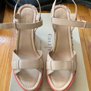 Cole Haan Paley Wedge Sandals Size 9B